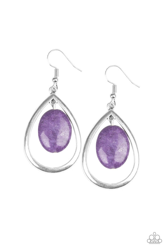 Paparazzi Earring ~ Seasonal Simplicity - Purple