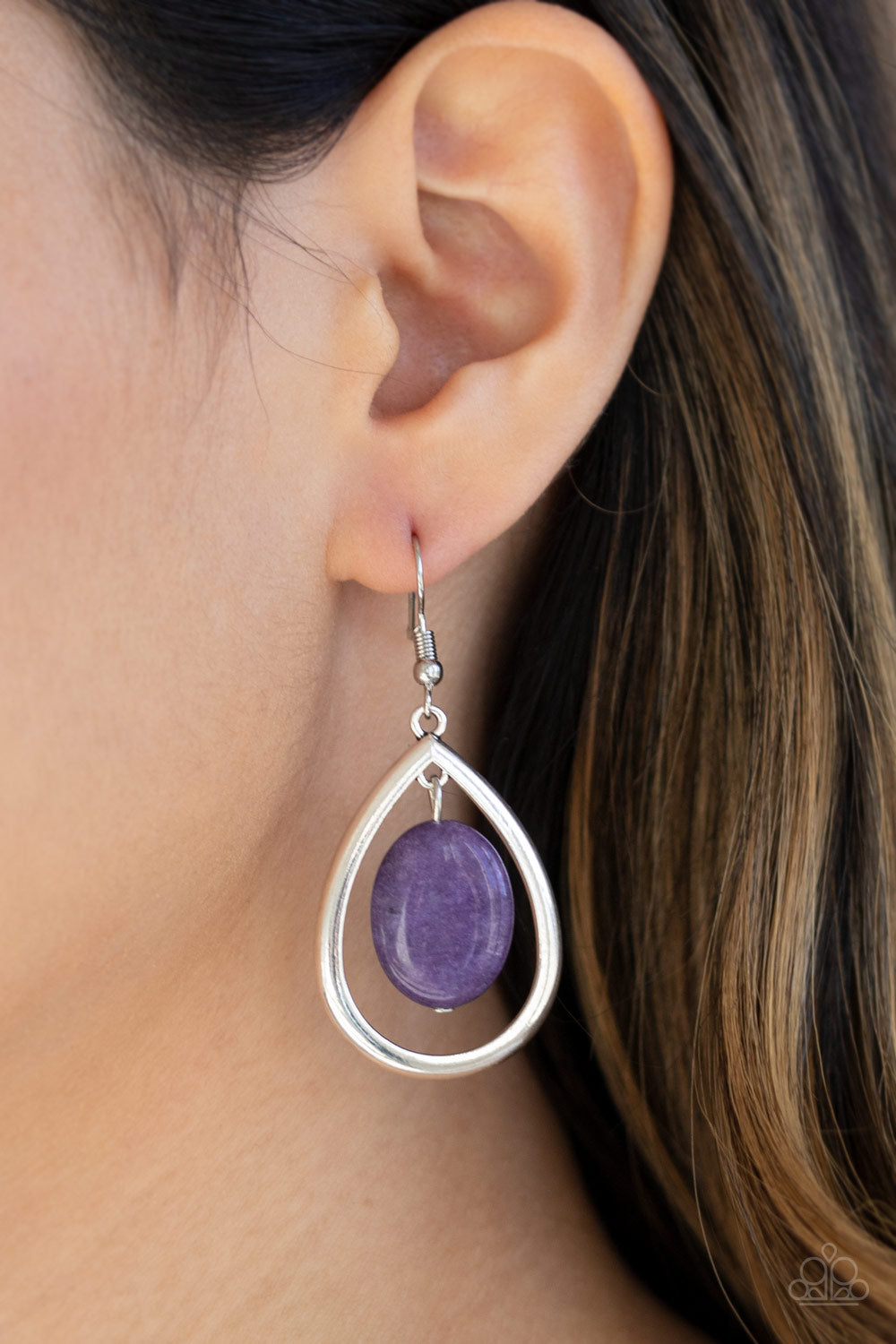 Paparazzi Earring ~ Seasonal Simplicity - Purple