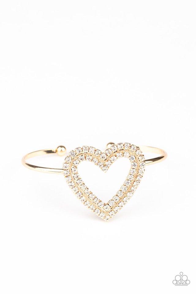 Pulsera Paparazzi ~ Abridor de corazones - Oro