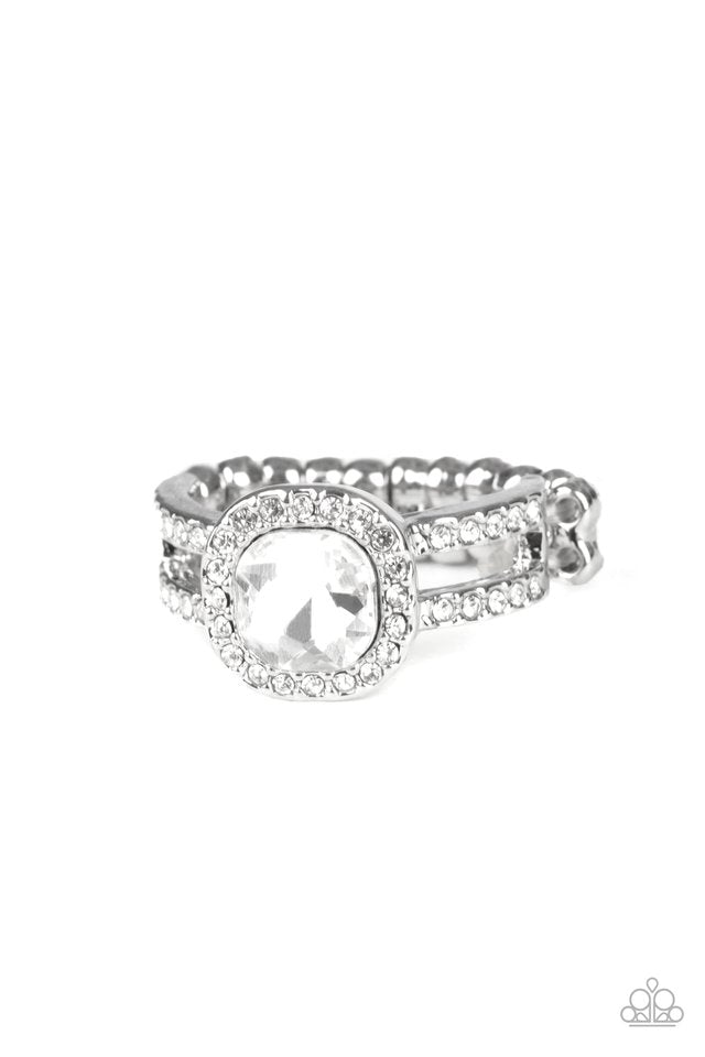 Countess Charm - White - Paparazzi Ring Image