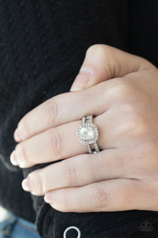 Countess Charm - White - Paparazzi Ring Image