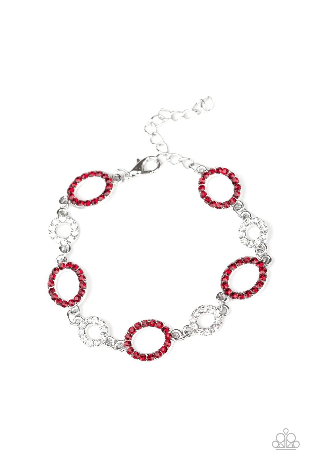 Pulsera Paparazzi ~ Bubbly Bedazzle - Rojo