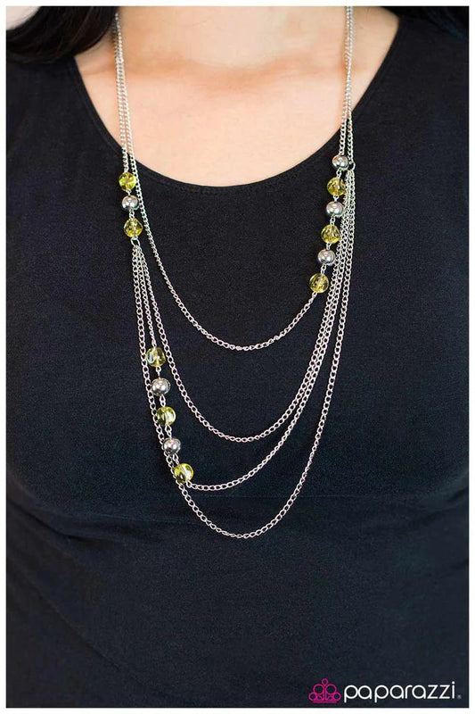 Paparazzi Necklace ~ Fools Rush In - Yellow