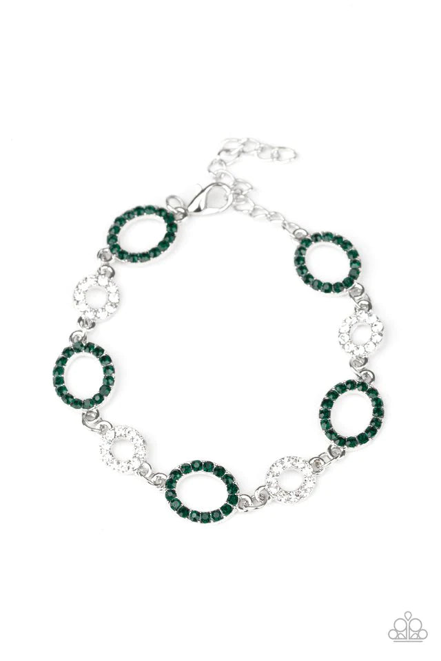 Pulsera Paparazzi ~ Bubbly Bedazzle - Verde