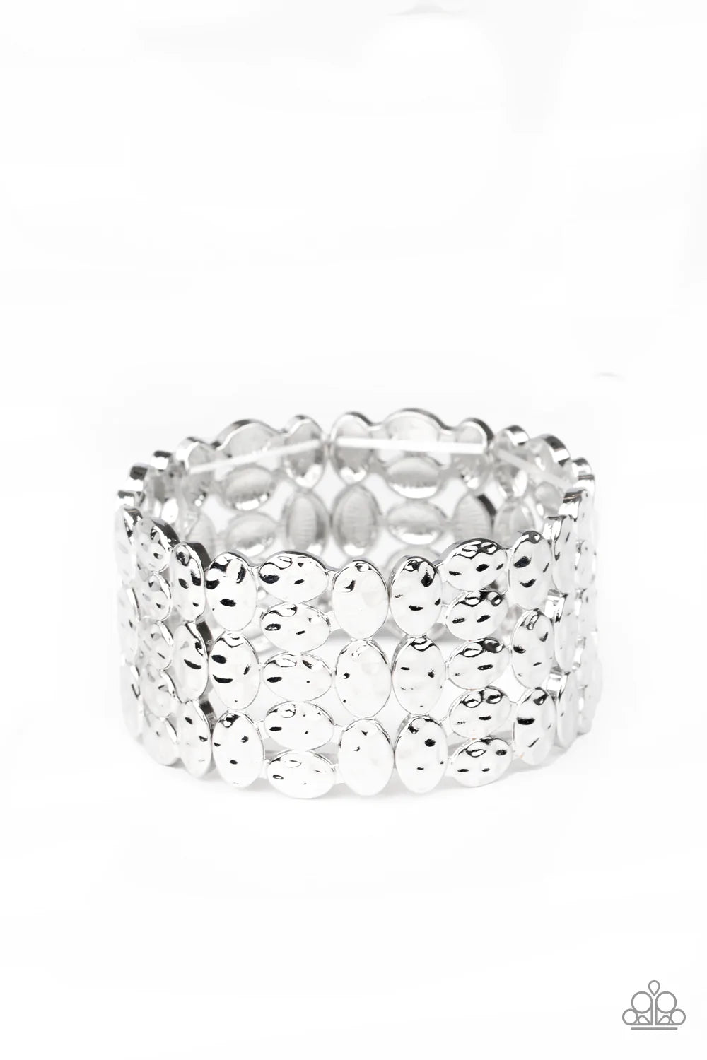 Pulsera Paparazzi ~ Textura Tectónica - Plata