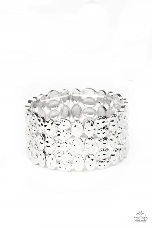 Paparazzi Bracelet ~ Tectonic Texture - Silver