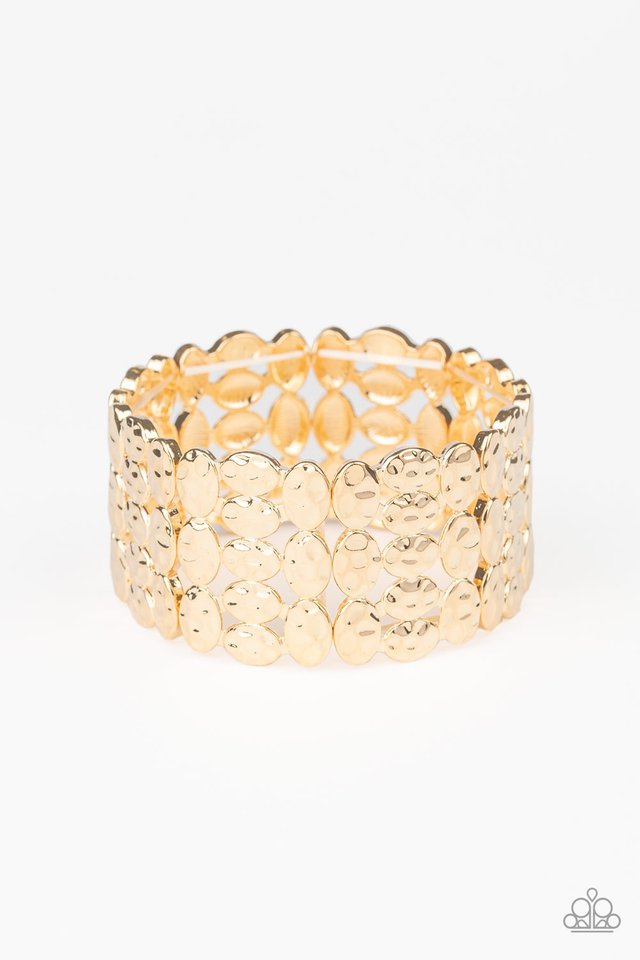 Tectonic Texture - Gold - Paparazzi Bracelet Image