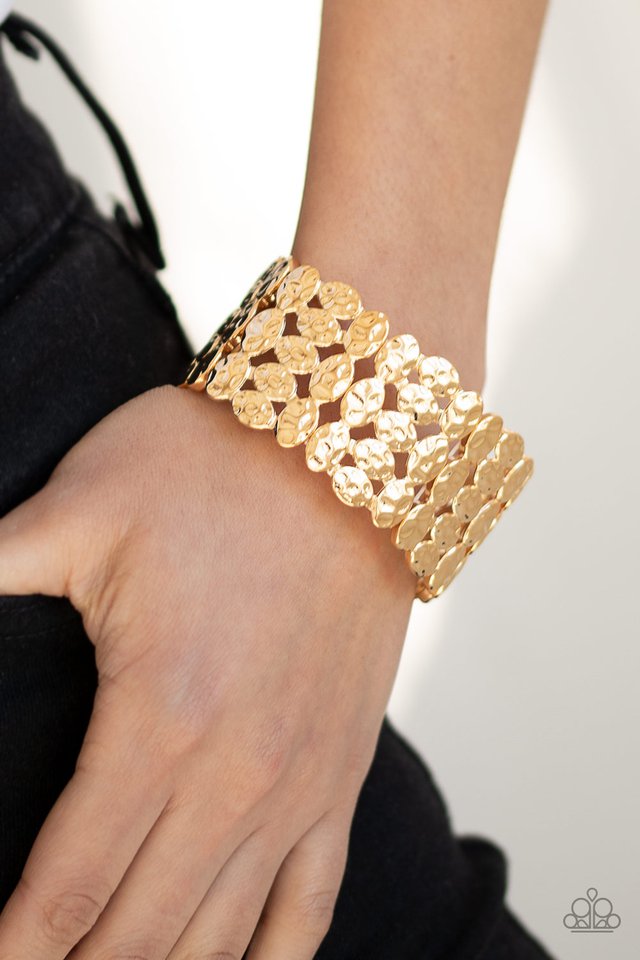 Tectonic Texture - Gold - Paparazzi Bracelet Image