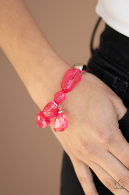 Paparazzi Bracelet ~ Gemstone Glamour - Pink