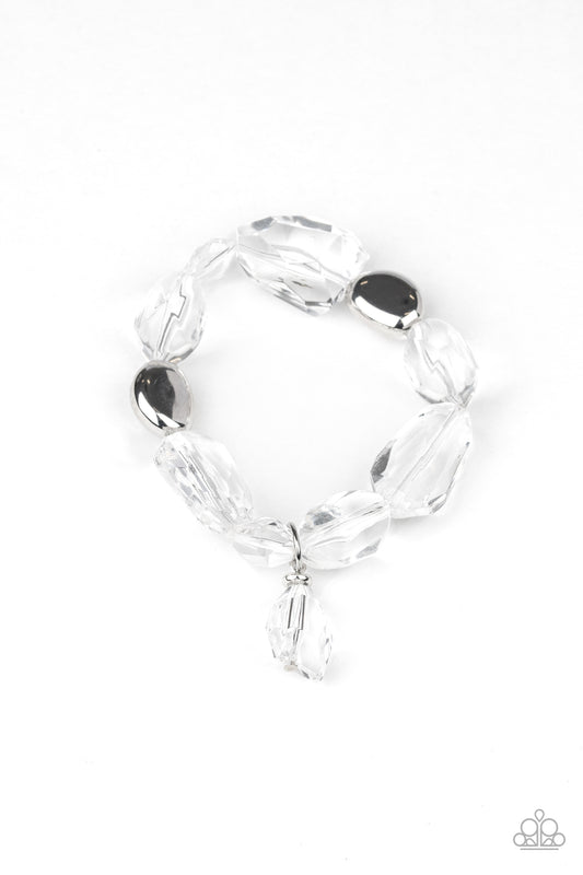 Paparazzi Bracelet ~ Gemstone Glamour - White