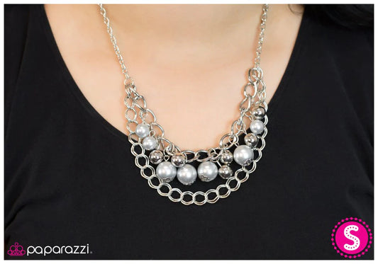 Paparazzi Necklace ~ Parallel Perception - Silver