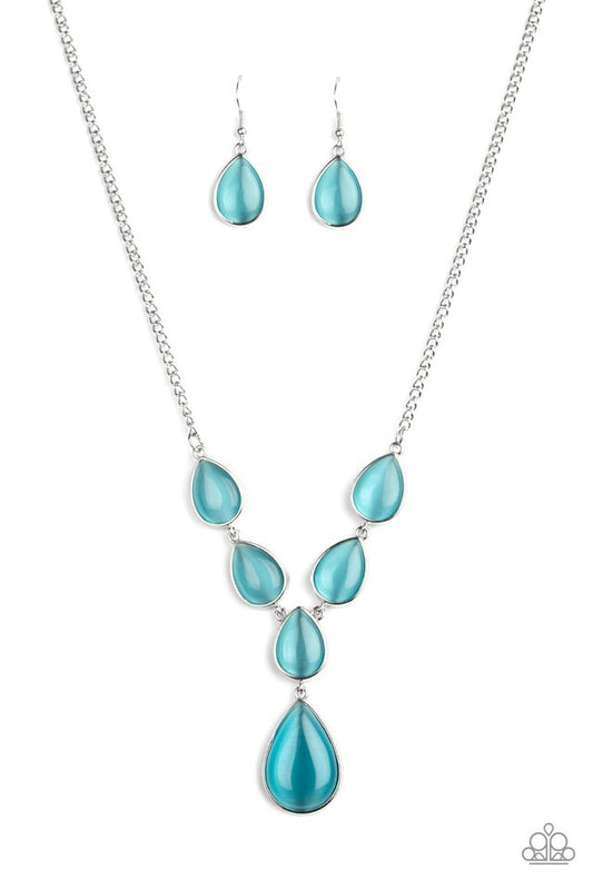 Paparazzi Necklace ~ Dewy Decadence - Blue