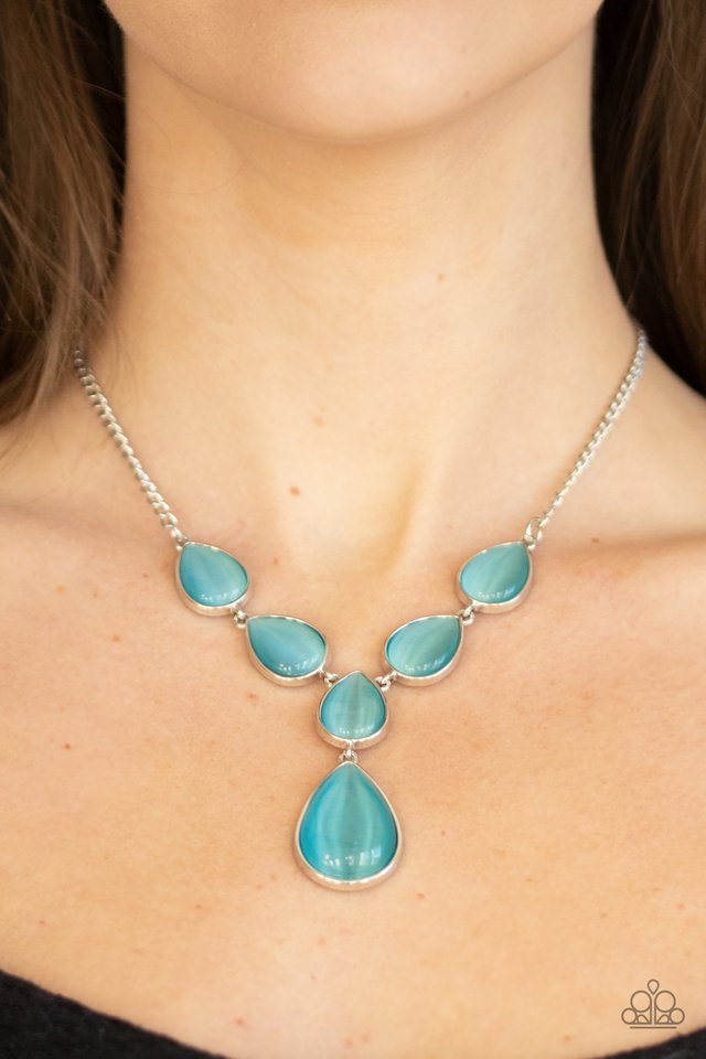 Paparazzi Necklace ~ Dewy Decadence - Blue