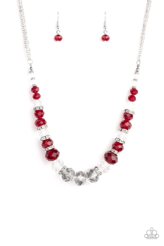 Paparazzi Necklace ~ Distracted by Dazzle - Red