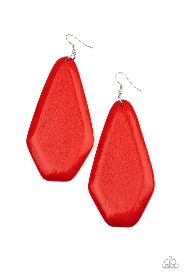 Paparazzi Earring ~ Vacation Ready - Red