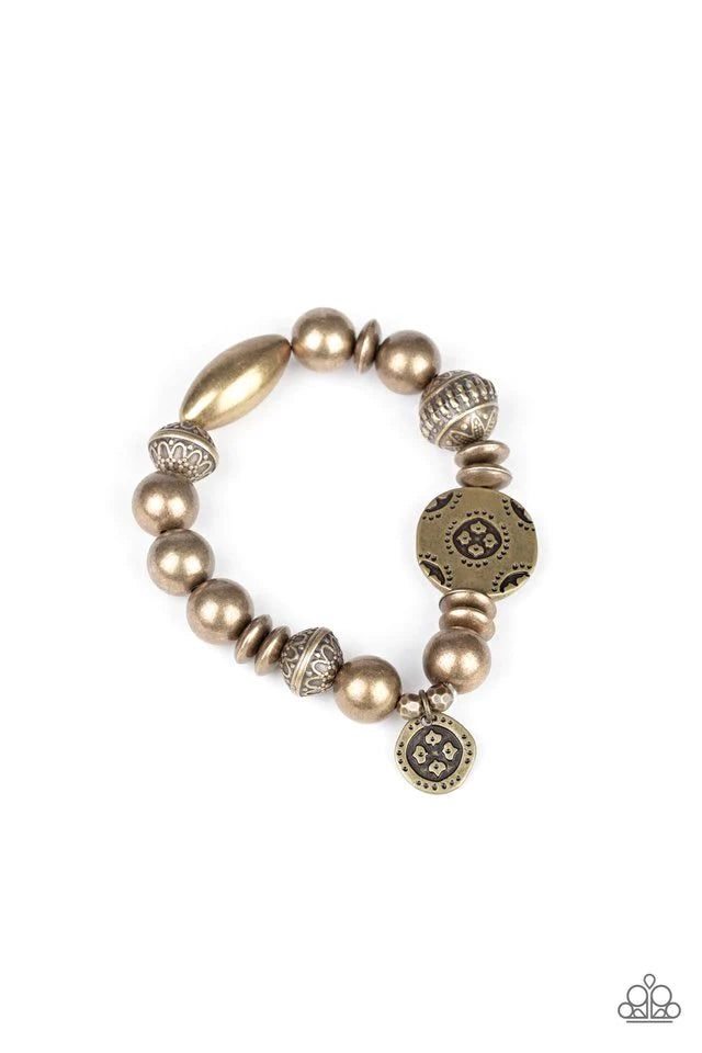 Paparazzi Bracelet ~ Aesthetic Appeal - Brass