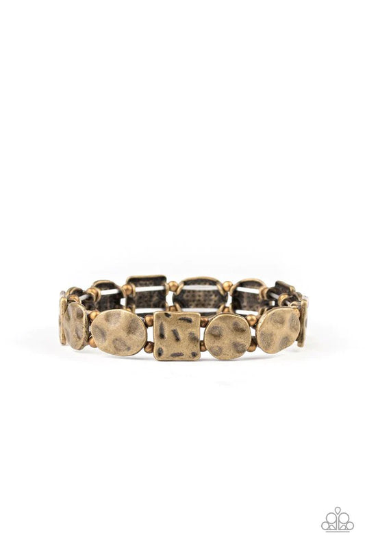 Paparazzi Bracelet ~ Hammered Harmony - Brass