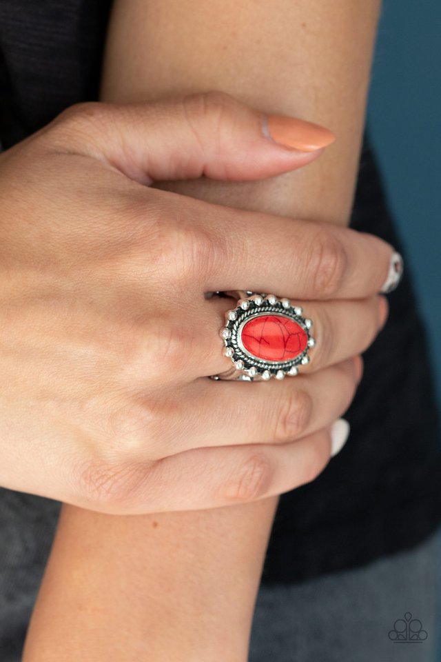 Mineral Movement - Red - Paparazzi Ring Image