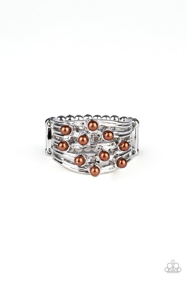 Bubbles and Baubles - Brown - Paparazzi Ring Image