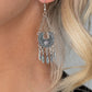 Paparazzi Earring ~ Fabulously Feathered - Silver