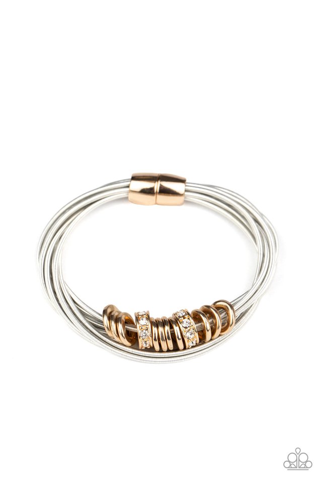 Magnetically Metro - Gold - Paparazzi Bracelet Image