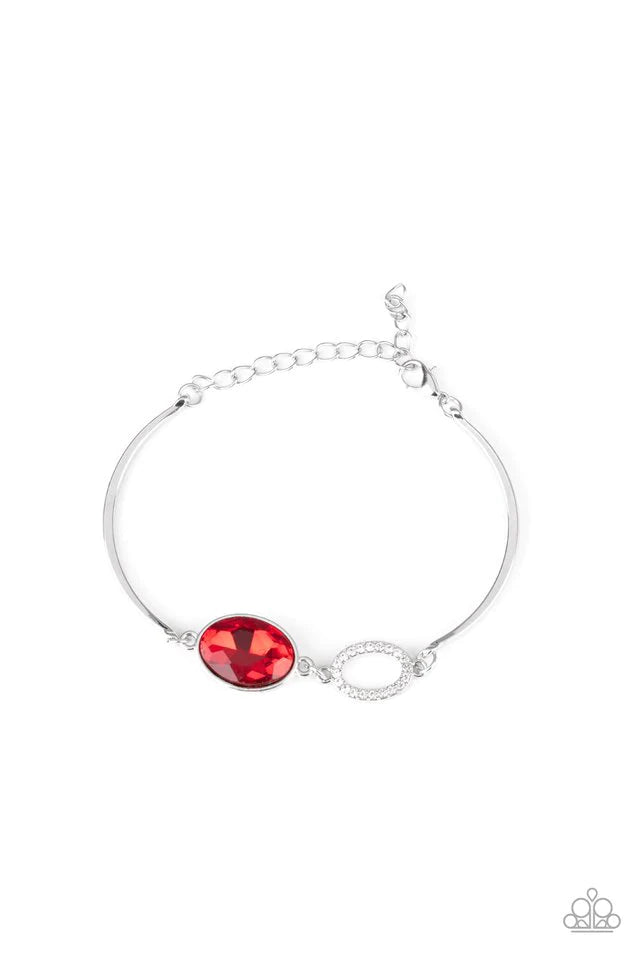 Paparazzi Bracelet ~ Glamorous Glow - Red