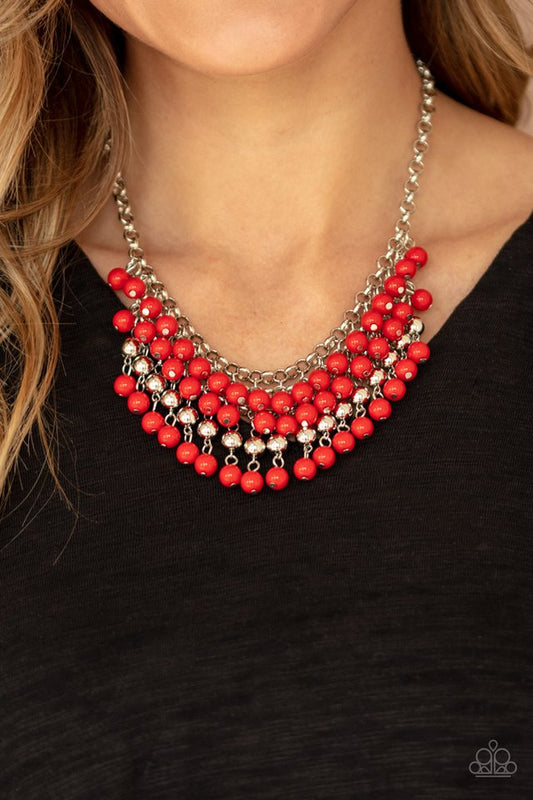 Jubilant Jingle - Red - Paparazzi Necklace Image