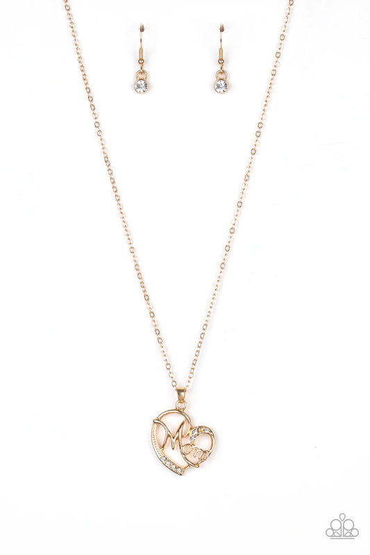 Paparazzi Necklace ~ Mom Moments - Gold