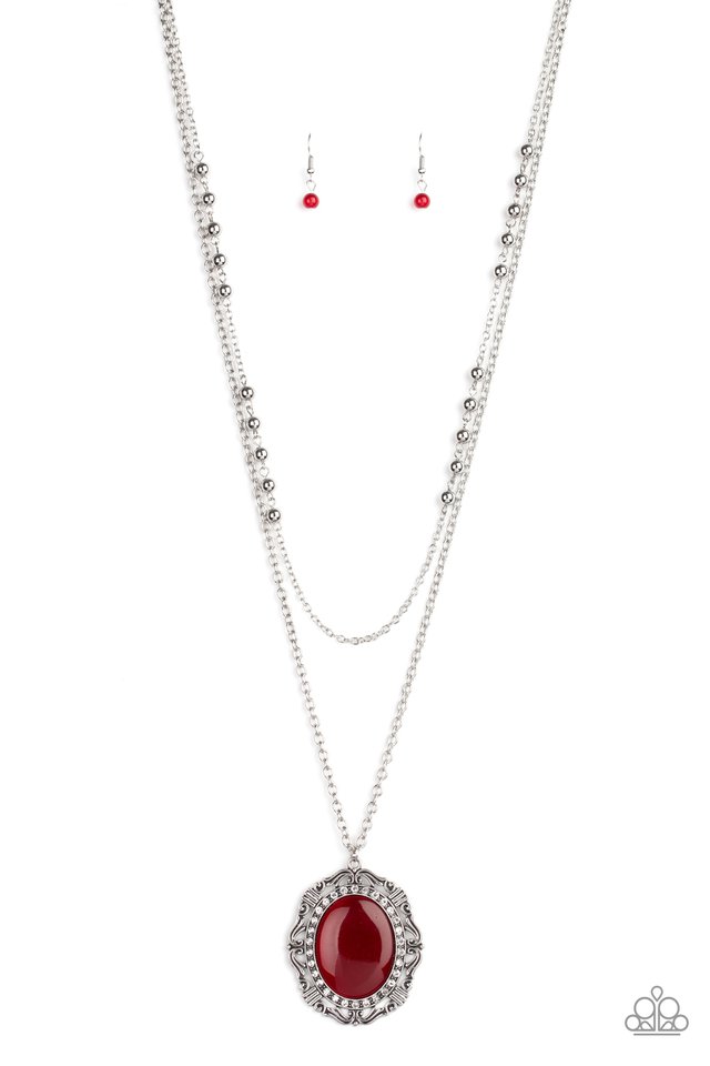 Endlessly Enchanted - Red - Paparazzi Necklace Image