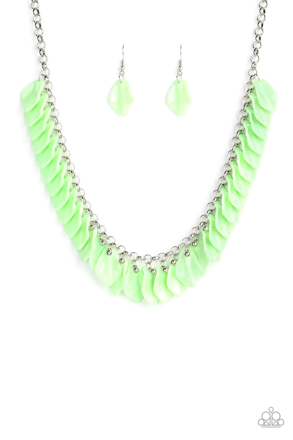 Paparazzi Necklace ~ Super Bloom - Green