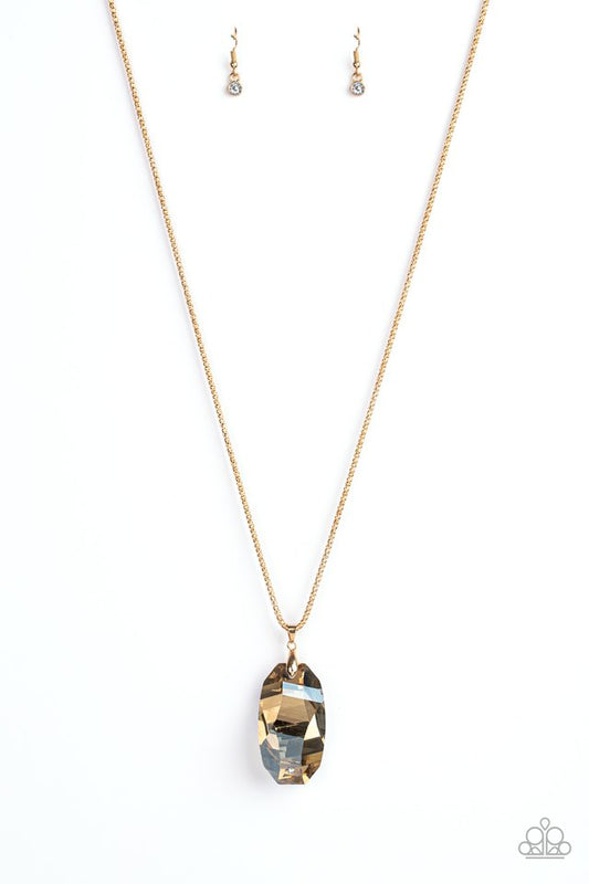 Gemstone Grandeur - Gold - Paparazzi Necklace Image