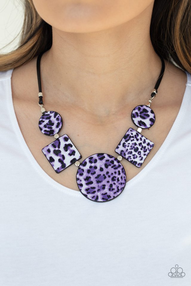 Here Kitty Kitty - Purple - Paparazzi Necklace Image