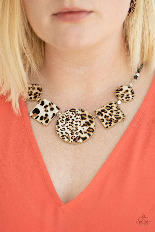 Paparazzi Necklace ~ Here Kitty Kitty - Brown