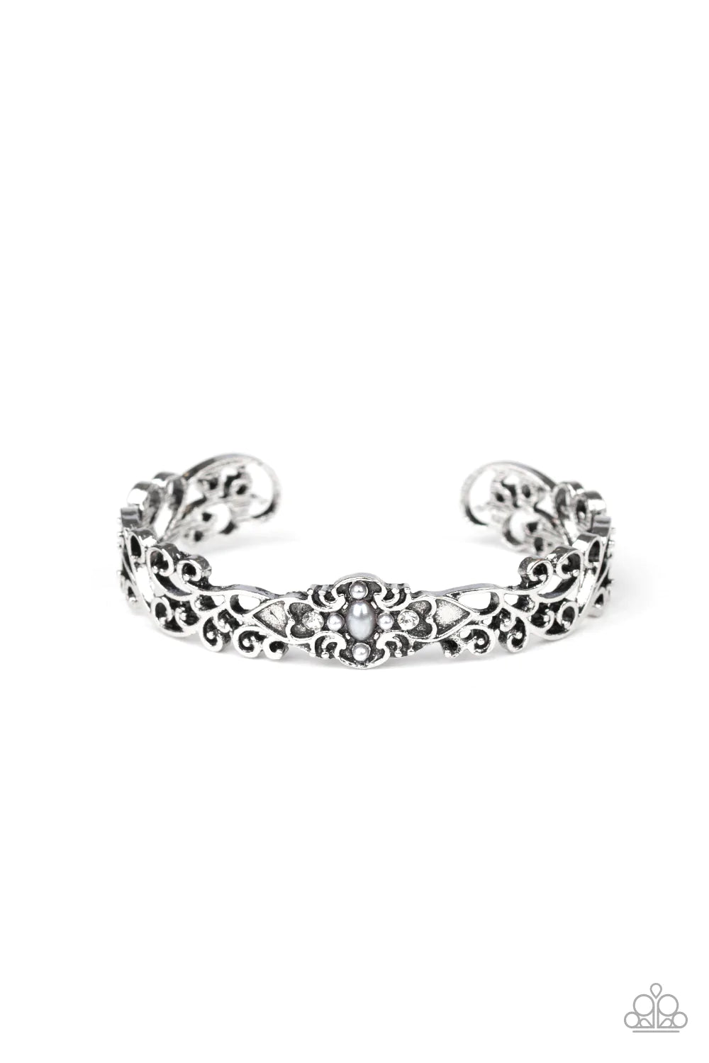 Pulsera Paparazzi ~ Victorian Vines - Plata