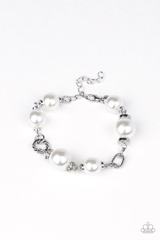 Boardroom Baller - White - Paparazzi Bracelet Image