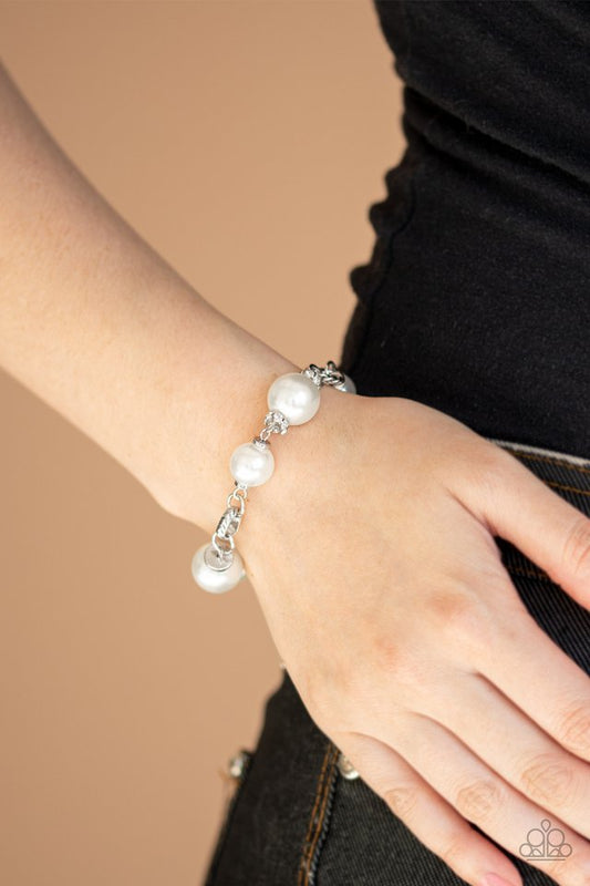 Boardroom Baller - White - Paparazzi Bracelet Image