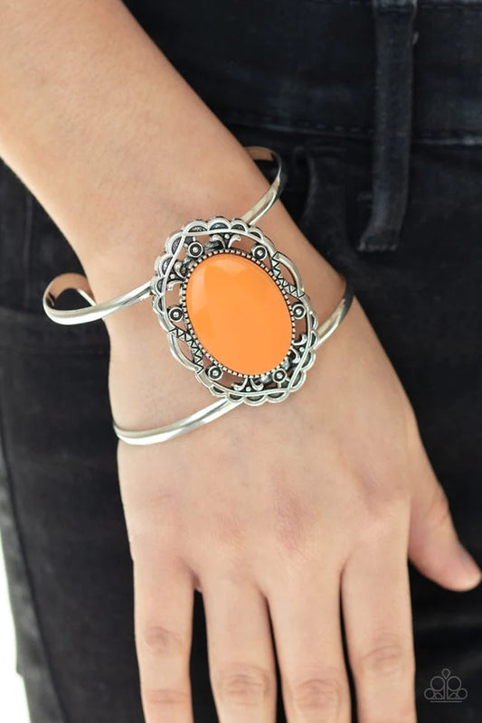 Paparazzi Bracelet ~ Vibrantly Vibrant - Orange