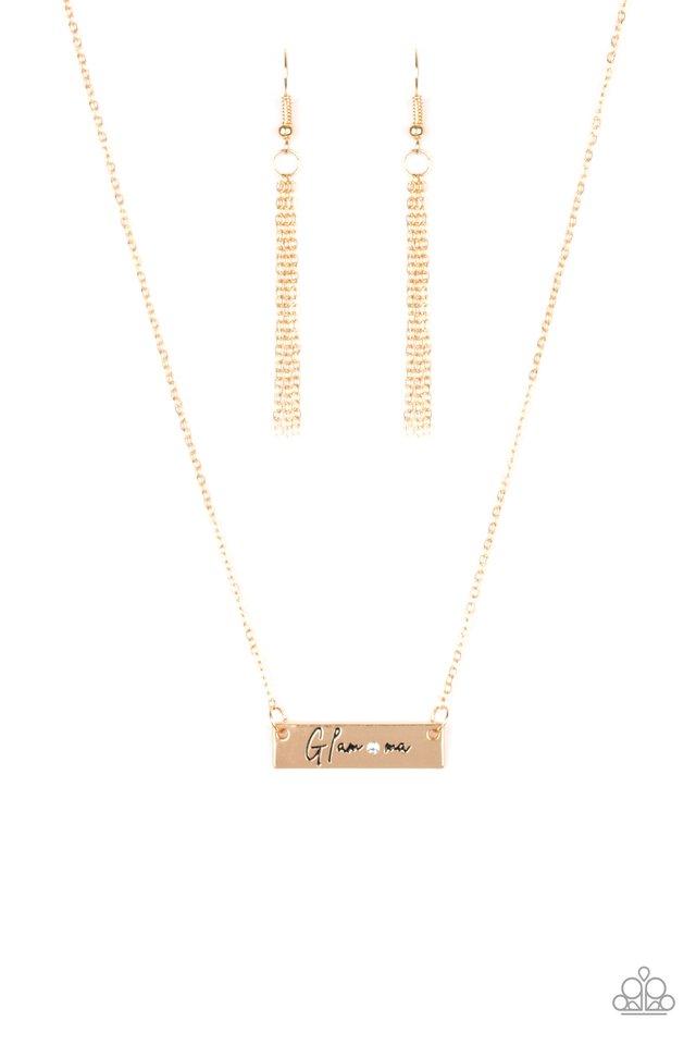 Paparazzi Necklace ~  The GLAM-ma - Gold