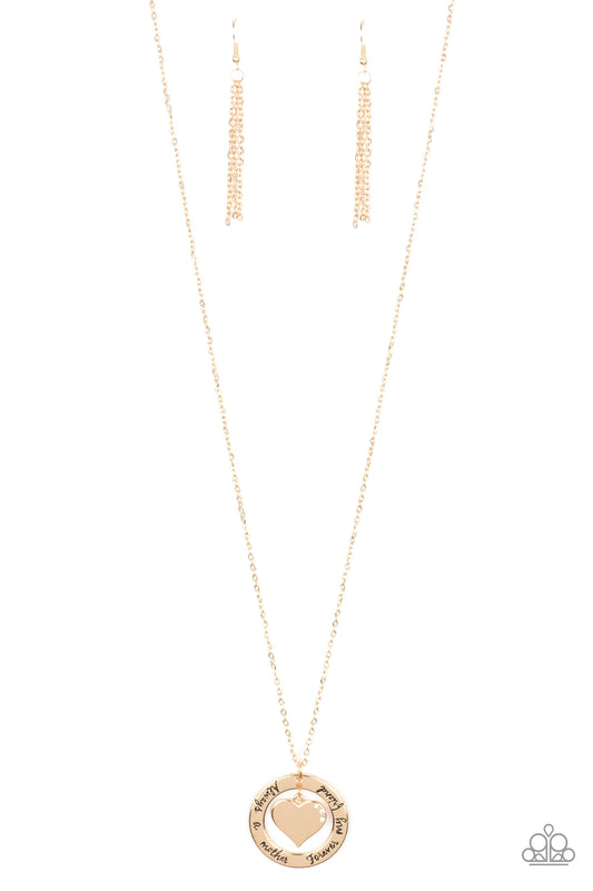 Paparazzi Necklace ~ Always A Mother, Forever My Friend - Gold