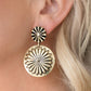 Fierce Florals - Brass - Paparazzi Earring Image