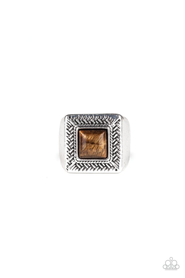 The Wrangler - Brown - Paparazzi Ring Image