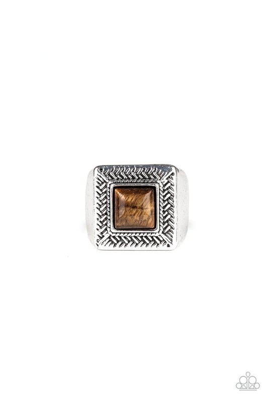 The Wrangler - Brown - Paparazzi Ring Image