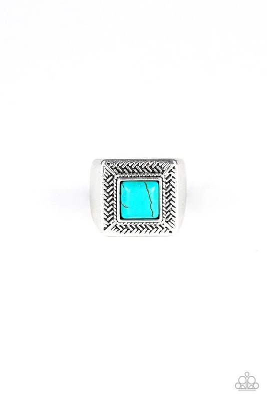 The Wrangler - Blue - Paparazzi Ring Image