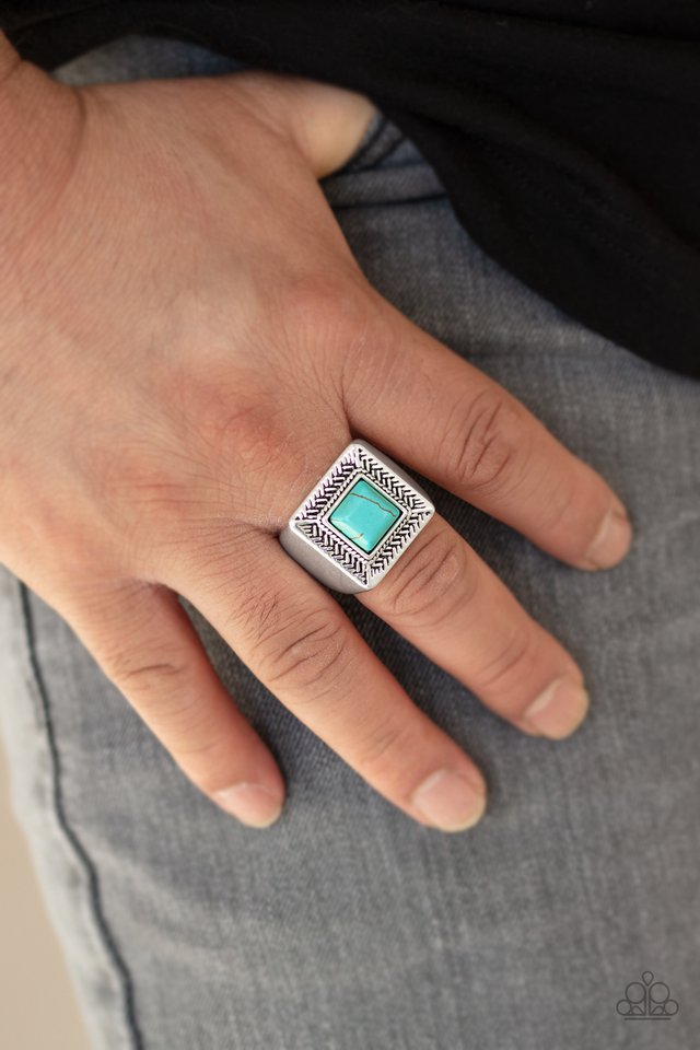 The Wrangler - Blue - Paparazzi Ring Image