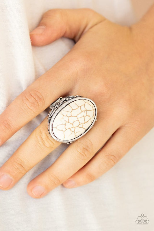 Stonehenge Garden - White - Paparazzi Ring Image