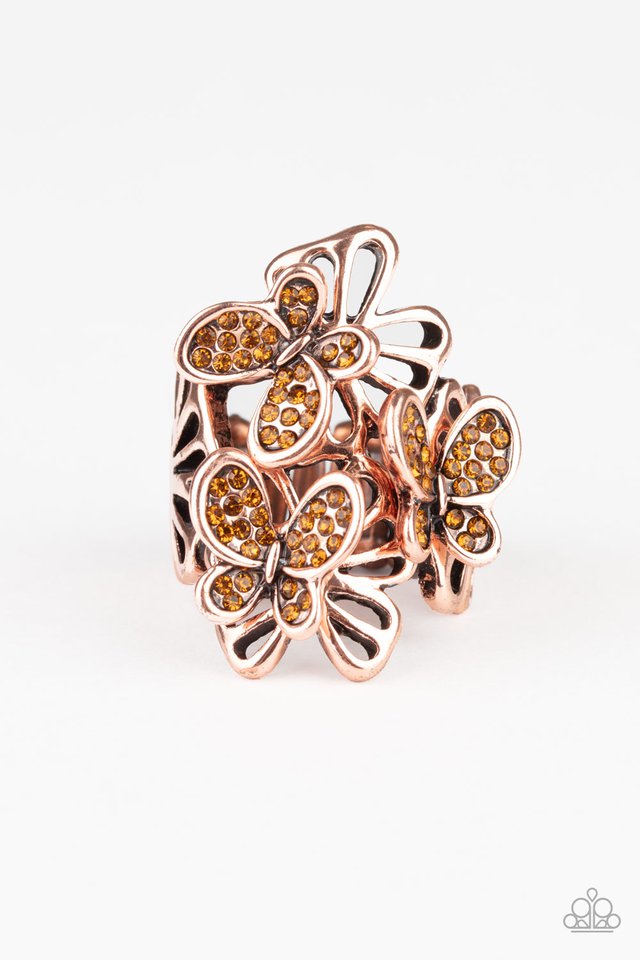 Flighty Flutter - Copper - Paparazzi Ring Image