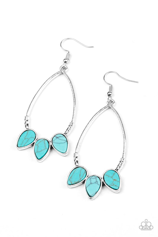 Paparazzi Earring ~ Fierce Frontier - Blue