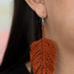 Paparazzi Earring ~ Hanging by a Thread - Brown