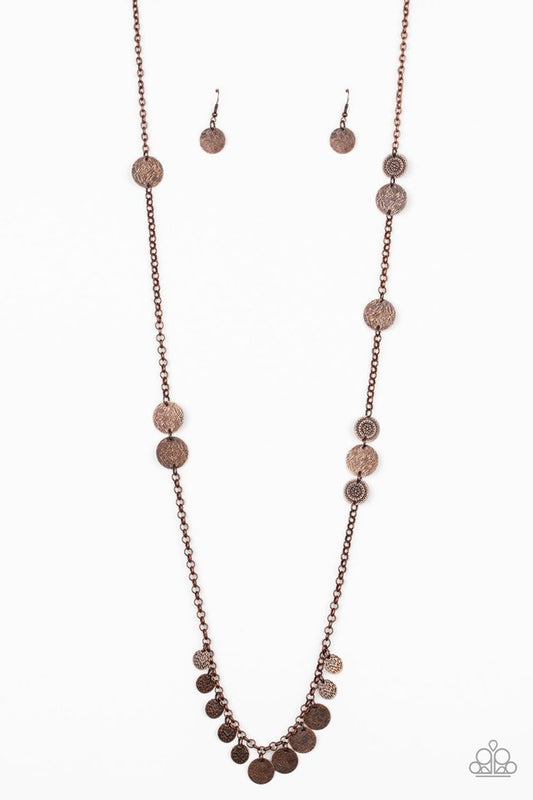 Trailblazing Trinket - Copper - Paparazzi Necklace Image