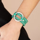 Paparazzi Bracelet ~ Studded Statement-Maker - Green